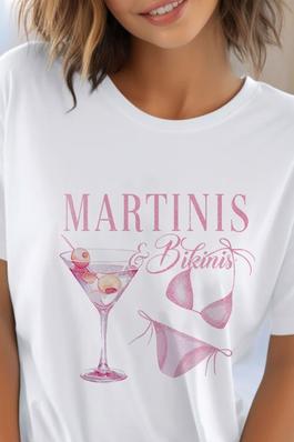 Martinis & Bikinis UNISEX Round NeckTShirt