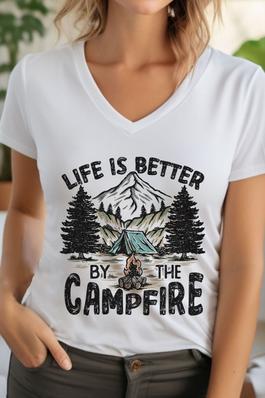 Life is Better By The Campfire Unisex V NeckTShirt