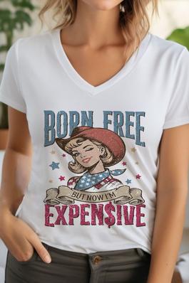 Born Free But Now Im Expensive Unisex V NeckTShirt