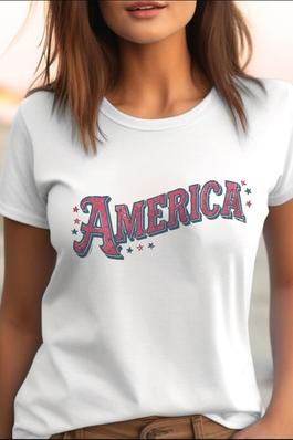 Vintage America Stars UNISEX Round Neck T Shirt