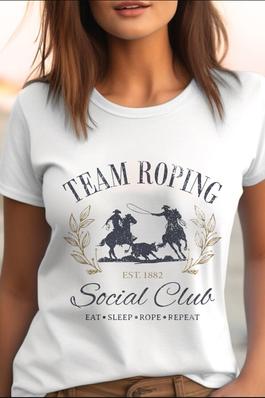 Team Roping Social Club UNISEX Round Neck TShirt