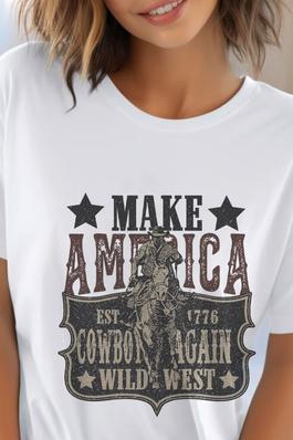 Make America Cowboy UNISEX Round Neck  TShirt
