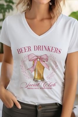 Beer Drinkers Social Club Unisex V Neck TShirt