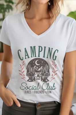 Camping Social Club Unisex V Neck TShirt