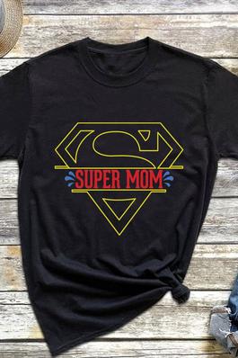 SUPER MOM graphic  tee