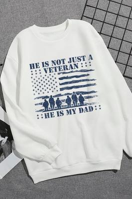 HE IS MY DAD graphic sweatshirts