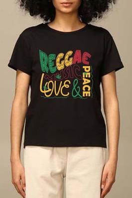 REGGAE MUSIC LOVE&PEACE graphic tee