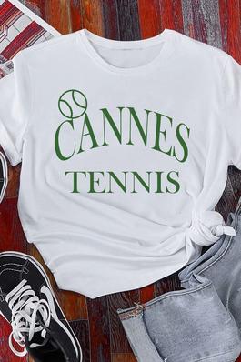CANNES TENNIS graphic  tee
