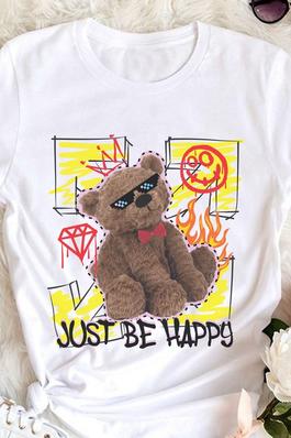 JUST BE HAPPY graphic  tee