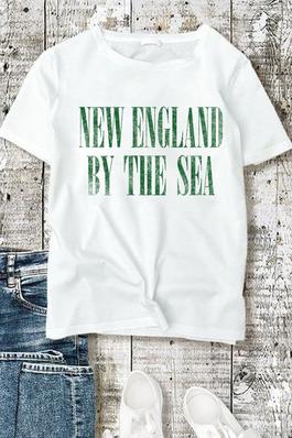 NEW ENGLAND BY THE SEA graphic  tee