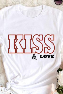 KISS & LOVE graphic  tee