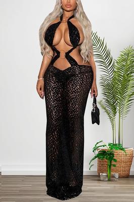 Lace See-Through Sexy Maxi Dress