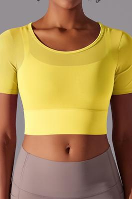 New breathable yoga mesh short-sleeved bras