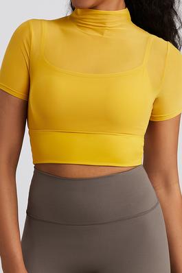 Sporty breathable cut-out all-in-one gym tops