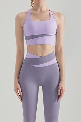 Quick drying high waisted yoga bra sets