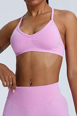 Cross-breathable seamless fitness sports bras