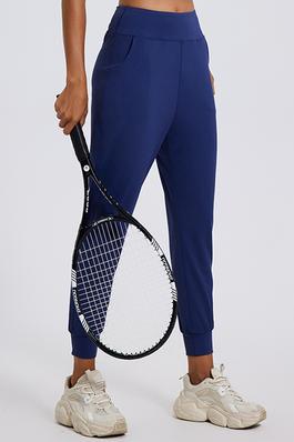 Loose-fitting high-waisted athletic sport pants