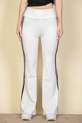 Flare Pants with Contrast Side Stripes