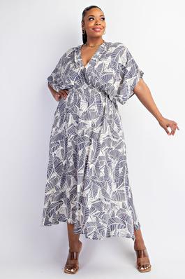 Plus Size Clothing Leafy Serenity Woven Maxi Dress
