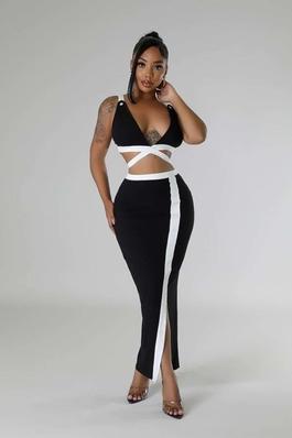 Sleek Sophistication Crop Top High-Waist Skirt Set