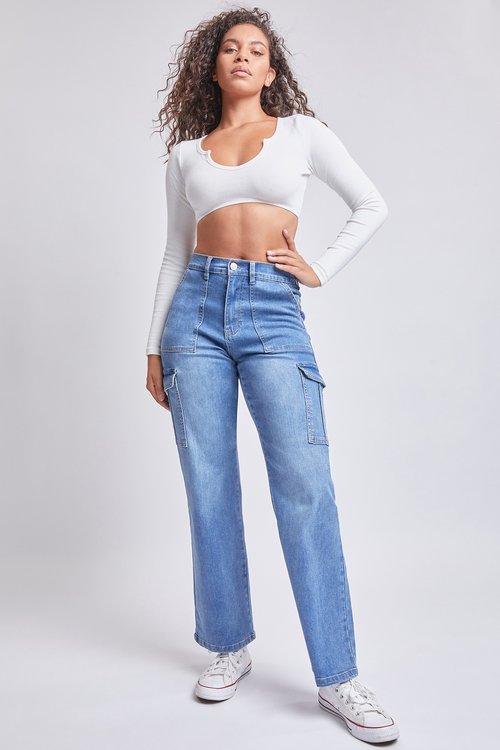 Ymi Jeans Juniors Curvy Wide Leg Jeans, Jeans, Clothing & Accessories
