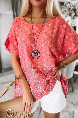 DITSY FLORAL PAISLEY PRINT CASUAL TOP