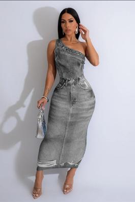 Fashion Sexy Hot Selling 3D Printed Oblique Shoulder Bag Hip Skirt