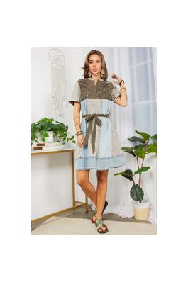 Desert Dreams Patchwork Babydoll Dress