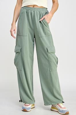 French terry cargo pants 