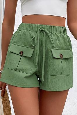 Summer Solid Color Pocket Shorts