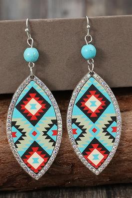 Aztec Leather PU Earrings SP378