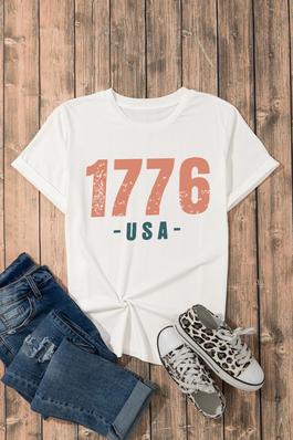 1776 USA Vintage Graphic T Shirt