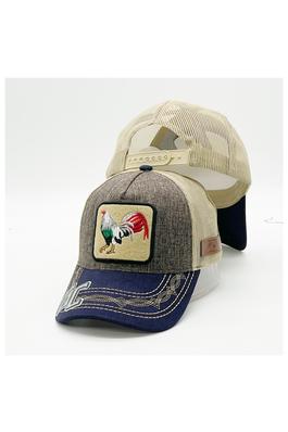 ROOSTER LOGO EMBROIDERY TRUCKER MESH CAP 0152-2