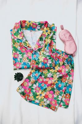Flowerland Satin Pajamas