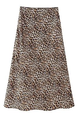 Classic Leopard Print Midi Skirt
