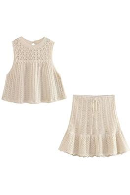 Knitted Tank and Skirt Set