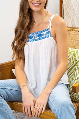 EMBROIDERED CAMI