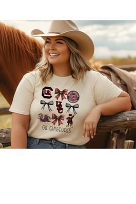 gamecocks bows graphic tee