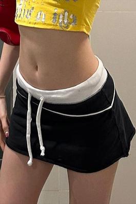 Tie-Front Mini Skirt