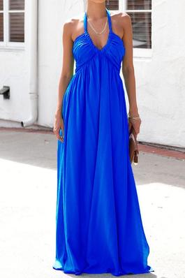 Howl Neck Ruched Maxi Dress