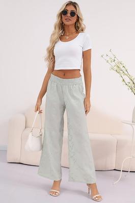 Ruched Embroidered Square Pants