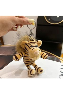 Raccoon Fur Cute Tiger Doll Car Key Bag Pendant Keyring