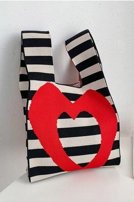 Casual Contrast Color Striped Bags Accessories