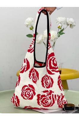 Original Creation Floral Weave Contrast Color Bags Accessories