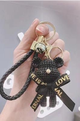 Cute Knitted Bear Keychain Bag Charm