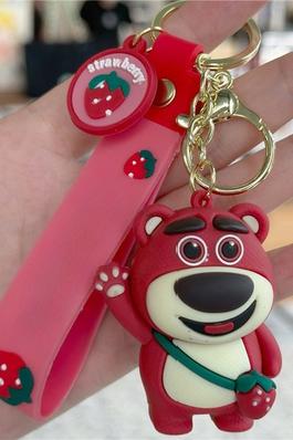 Cartoon Cute Strawberry Bear Keychain Pendant