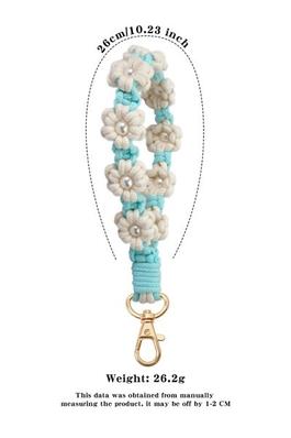 Handmade Daisy Crochet Keychain Charm