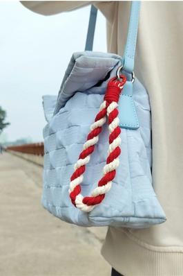 Handmade Color Block Twisted Rope Ornament