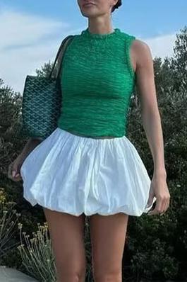 Solid Mini Bell Skirt