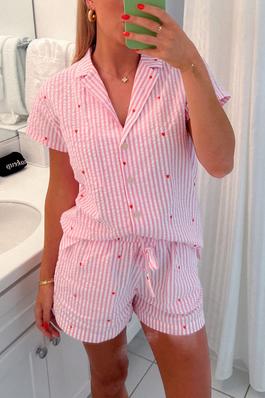 Heart Printed Pajama Set